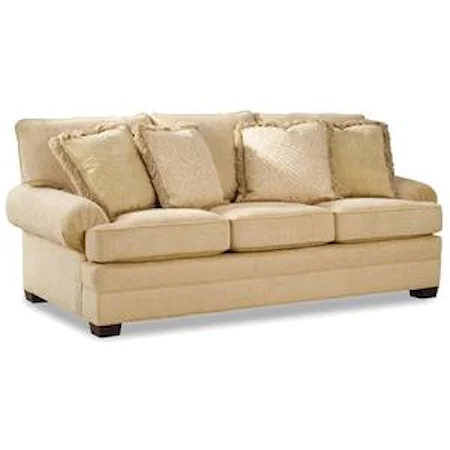 Upholstered Sofa with Low Profile Rolled Arms